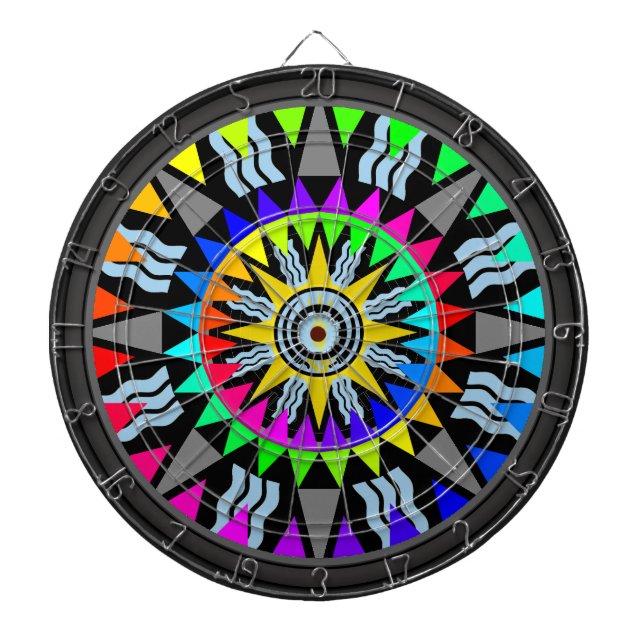 Vollständiges MultiTarget-Abstrakt Art-Dartboard m Dartscheibe (vorne)