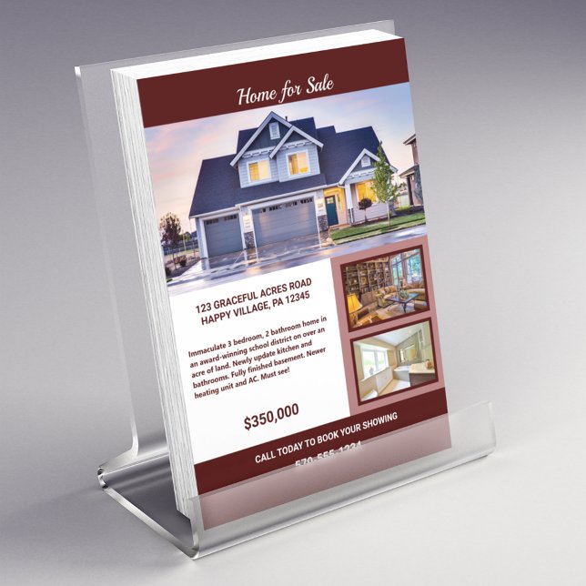Vollständiges, zweiseitiges Haus zum Flyer mit Fot (Von Creator hochgeladen)