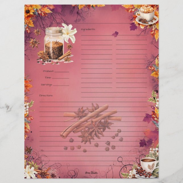 Vollwertrezeptur für Zucker und Gewürze (Vorderseite)