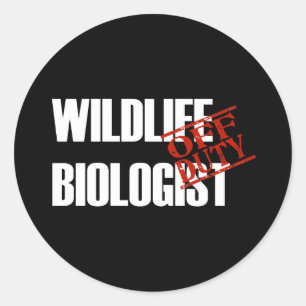 VOLLZOLLSTEUER WILDLIFE BIOLOGIST DARK RUNDER AUFKLEBER