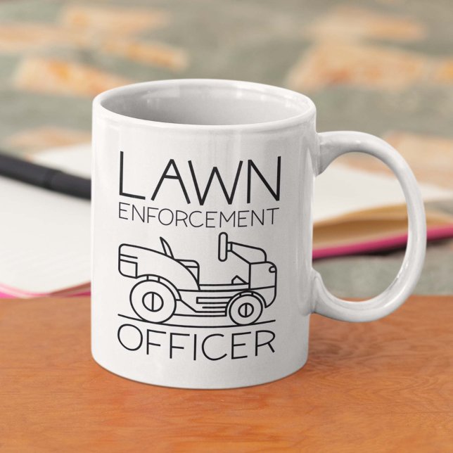 Vollzugsbeauftragter Kaffeetasse (lawn enforcement officer mug grass mower)