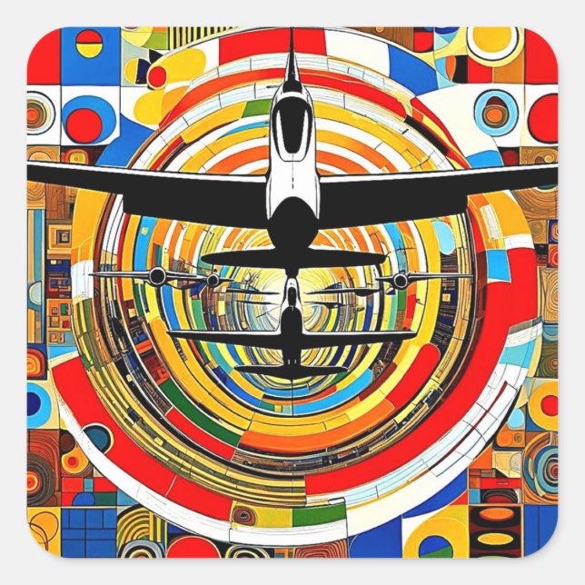 Volo 7 quadratischer aufkleber (Vorderseite)