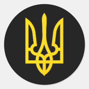 Volodymyr Selenskyj Präsident der Ukraine Militär Runder Aufkleber