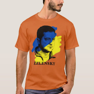 Volodymyr Zelensky Ukraine-Flagge T-Shirt