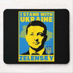 Volodymyr Zelensky Ukraine Ukrainische Flagge Shir Mousepad