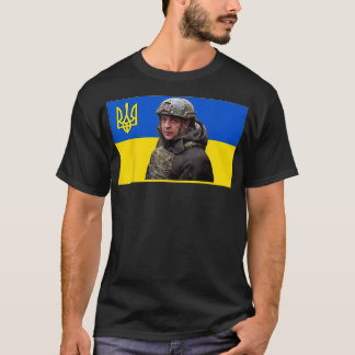 Volodymyr Zelenskyy Präsident Ukraine Flag T-Shirt