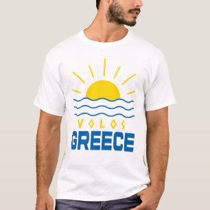 Volos Griechenland Sonnenschein und Meereswellen W T-Shirt