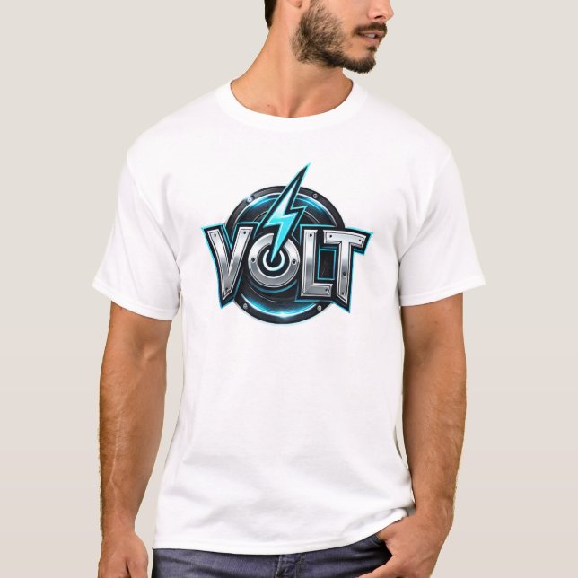 VOLT - Futuristisches Power-Inspiriert Logo T-Shirt (Vorderseite)
