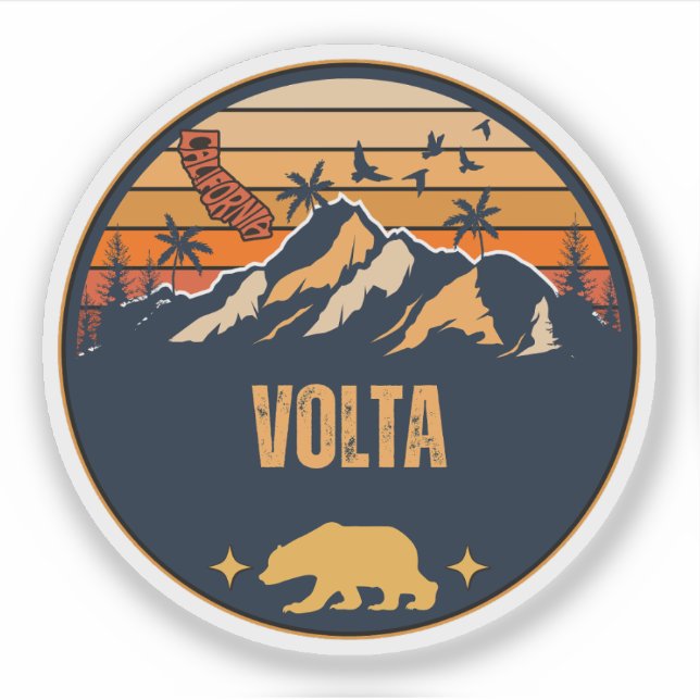 Volta, Kalifornien Aufkleber (Vorderseite)