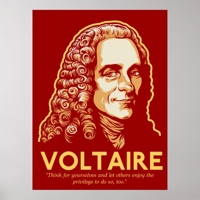 Voltaire Customizable Print Poster (Vorne)