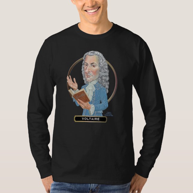 Voltaire Der große französische Schriftsteller T-Shirt (Vorderseite)