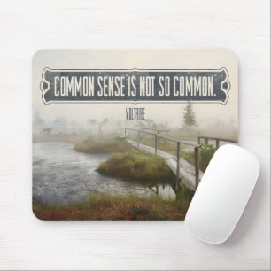Voltaire inspirierendes Zitat "Gesunder Menschenve Mousepad
