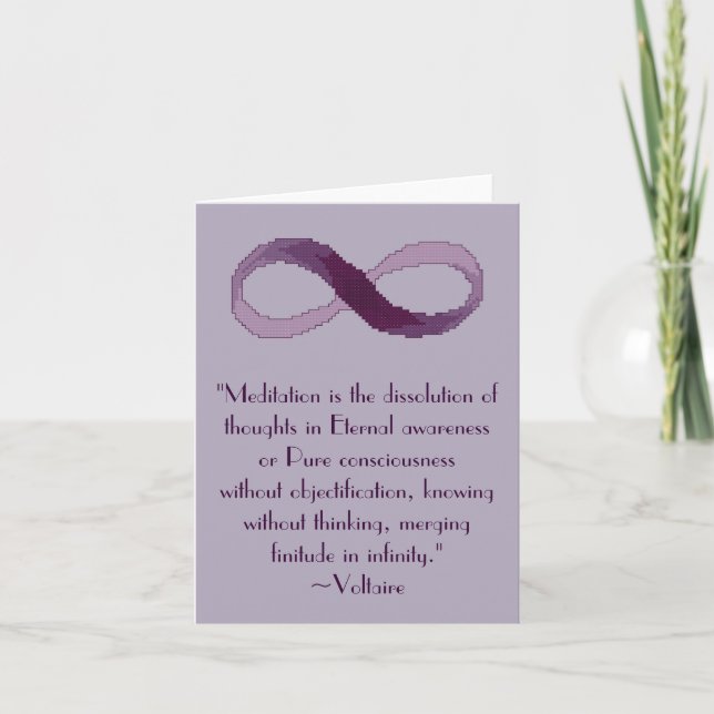 Voltaire Meditations-Unendlichkeits-Zitat Notecard Karte (Vorderseite)