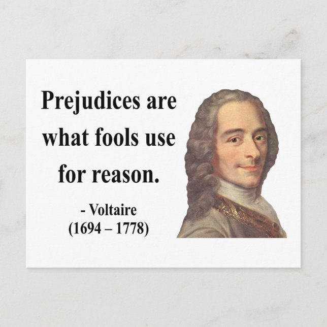 Voltaire Quote 4b Postkarte (Vorderseite)