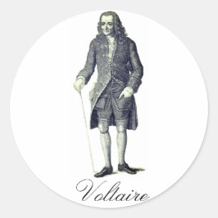 Voltaire Runder Aufkleber