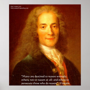 Voltaire Vernunft Zitat Fine Art Poster