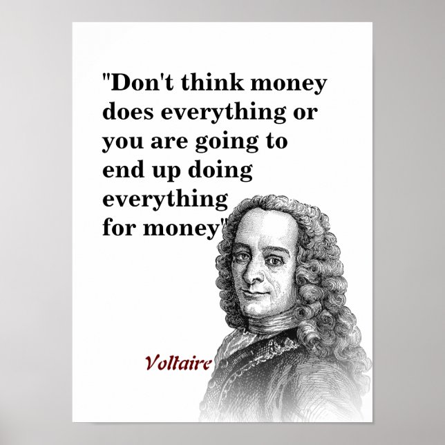 Voltaire-Zitat Poster (Vorne)