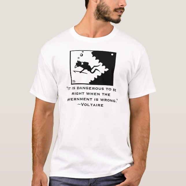 VOLTAIRE Zitat Shirt (Vorderseite)