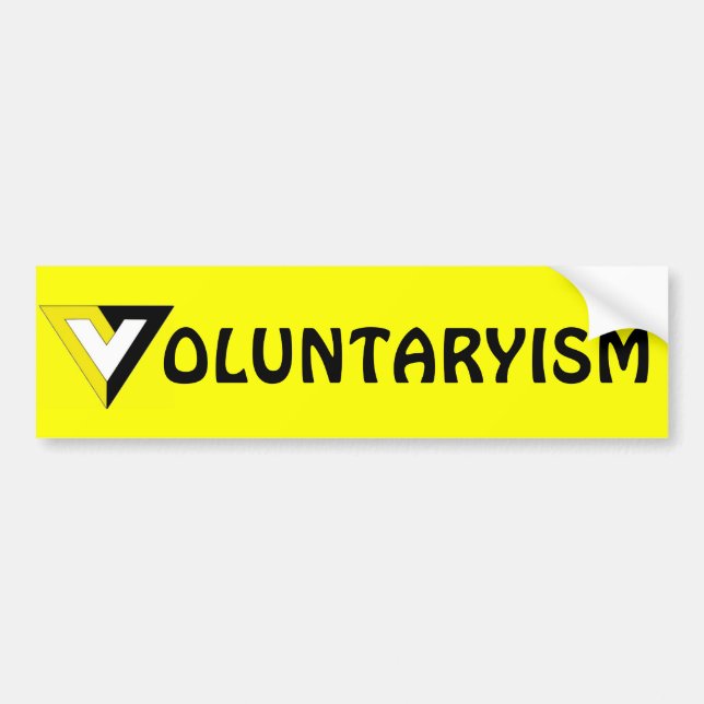 Voluntaryism Autoaufkleber (Vorne)