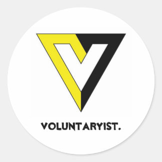 Voluntaryist. Runder Aufkleber