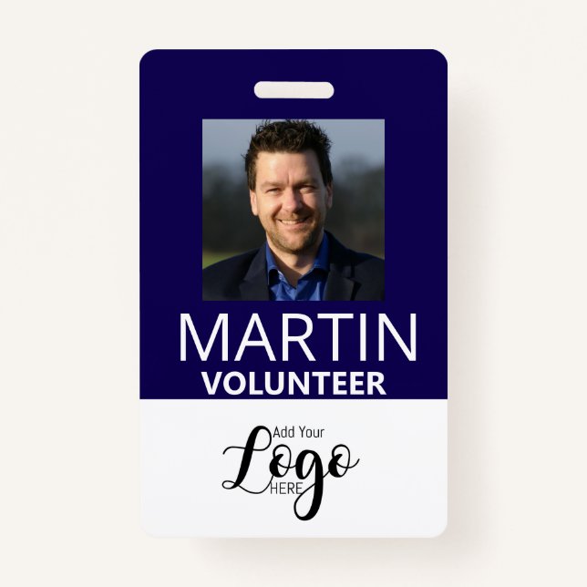 Volunteer Badge | Custom Name Tag Ausweis (Vorderseite)