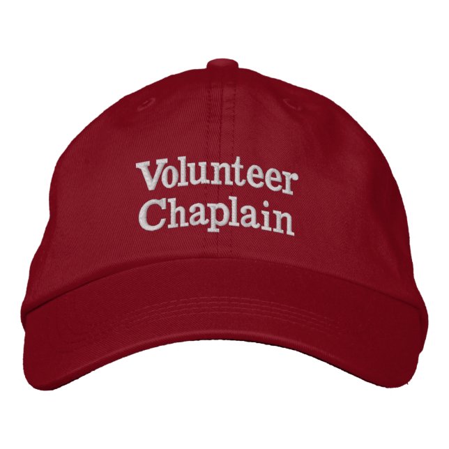 Volunteer Chaplain Hat Bestickte Baseballkappe (Vorderseite)