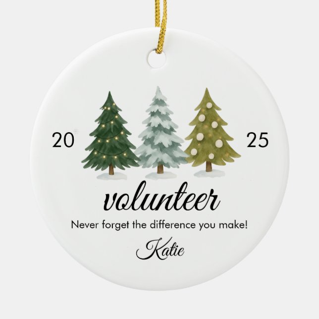 Volunteer Christmas Gift, Volunteer Ornament (Vorne)