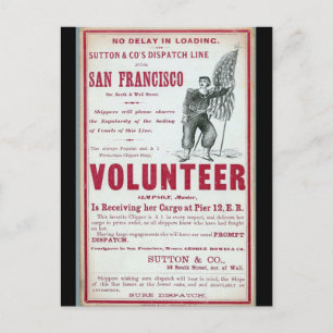 Volunteer Clipper Sailing 1900 Postkarte