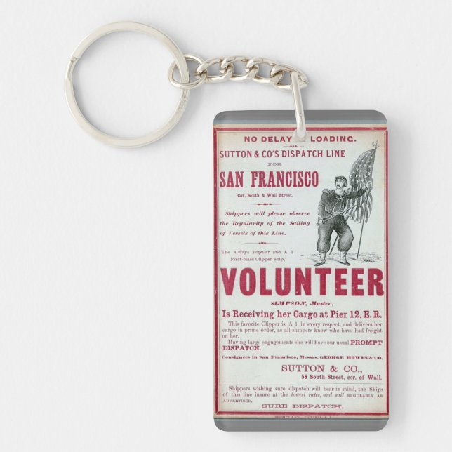 Volunteer Clipper Sailing 1900 Schlüsselanhänger (Vorderseite)