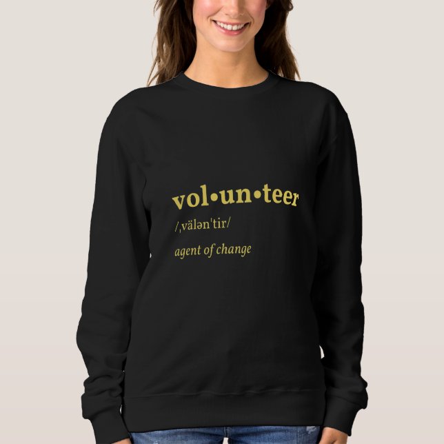 Volunteer Definition Dictionary Premium Sweatshirt (Vorderseite)