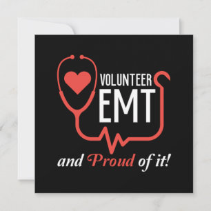 Volunteer EMT EMS Paramedic Caduceus Doctor Ambula Einladung