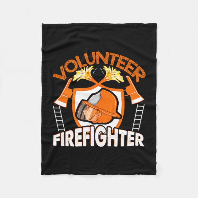 Volunteer Firefighter Fireman Gift Proud Firefight Fleecedecke (Vorderseite)