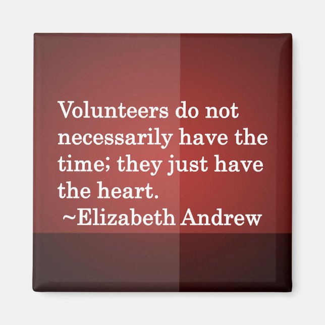 Volunteer Heart Magnet (Vorne)