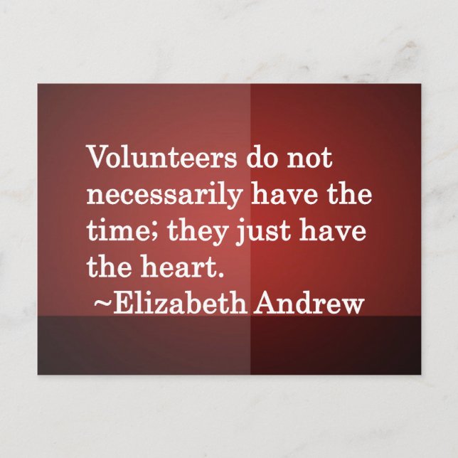 Volunteer Heart Postkarte (Vorderseite)
