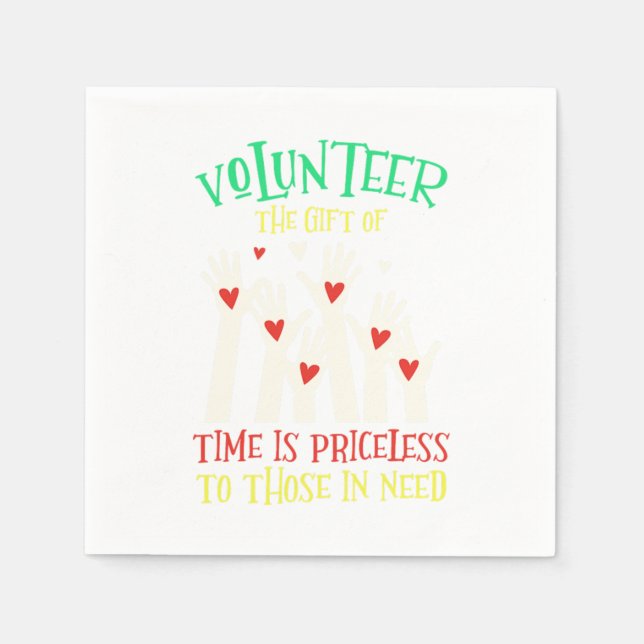 Volunteer Heart Vlunteers Volunteering Kindness Ch Serviette (Vorderseite)