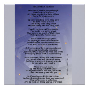 Volunteer Heroes Glossy Poster