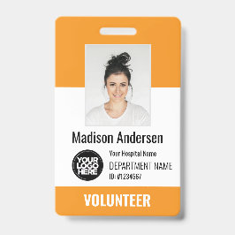 Volunteer Photo ID Badges with Clip or Lanyard Ausweis