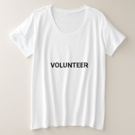 Volunteer Schwarz & Weiß einfach elegant modern Große Größe T-Shirt