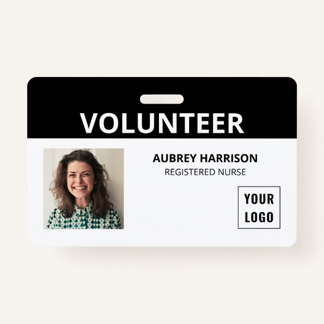 Volunteer Simple Foto ID Ausweis (Vorderseite)