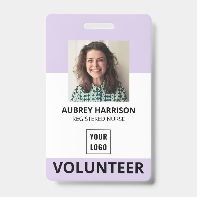 Volunteer Simple Foto ID Ausweis (Vorderseite)