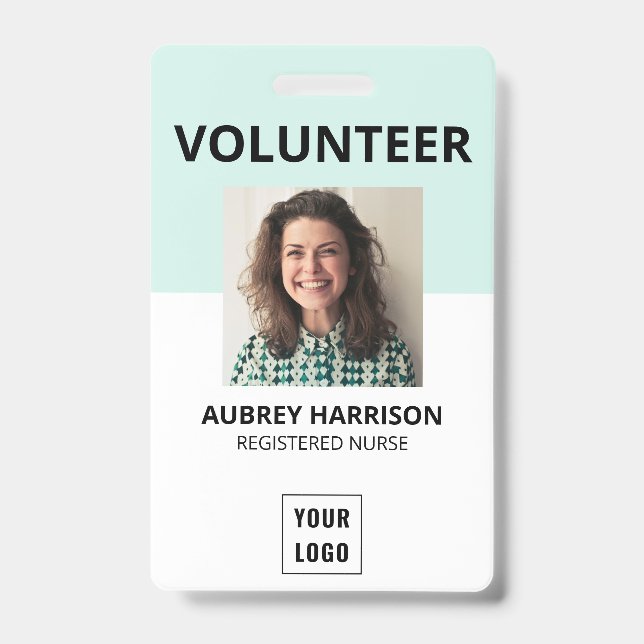Volunteer Simple Foto ID Ausweis (Vorderseite)