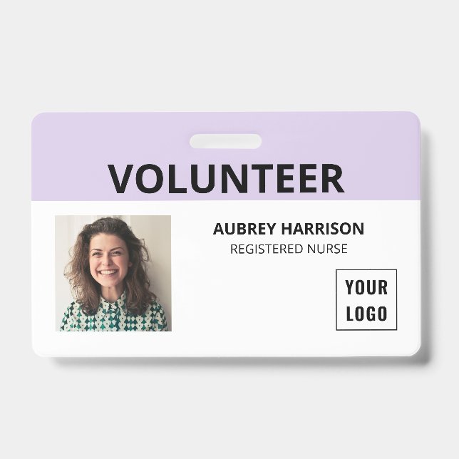 Volunteer Simple Foto ID Ausweis (Vorderseite)