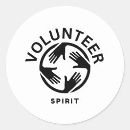 Volunteer Spirit Runder Aufkleber
