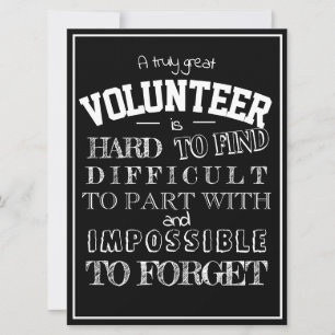 Volunteer Vielen Dank Wertschätzung Geschenkskript Karte