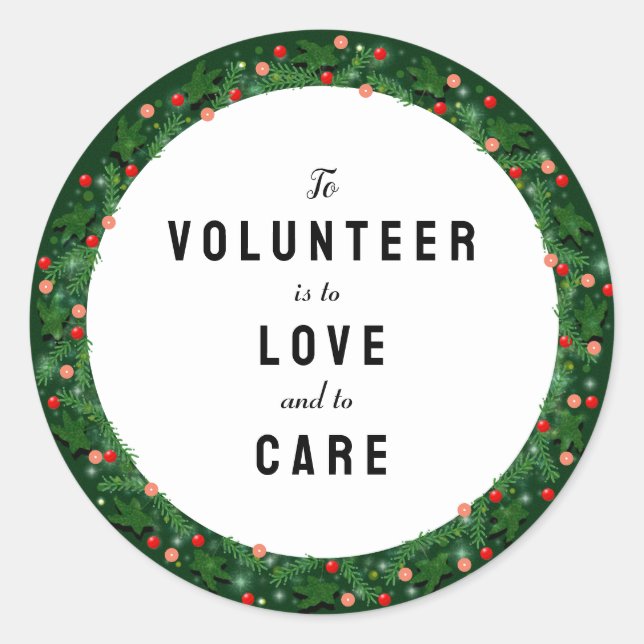 Volunteer Wertschätzung Runder Aufkleber (Vorderseite)