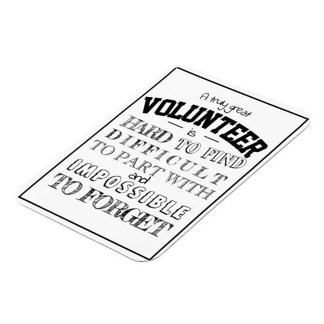 Volunteer Wertschätzung Vielen Dank Geschenk Skrip Magnet (Linke Seite)