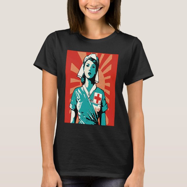 Volunteerism Awareness Retro Volunteer Nurse  1 T-Shirt (Vorderseite)