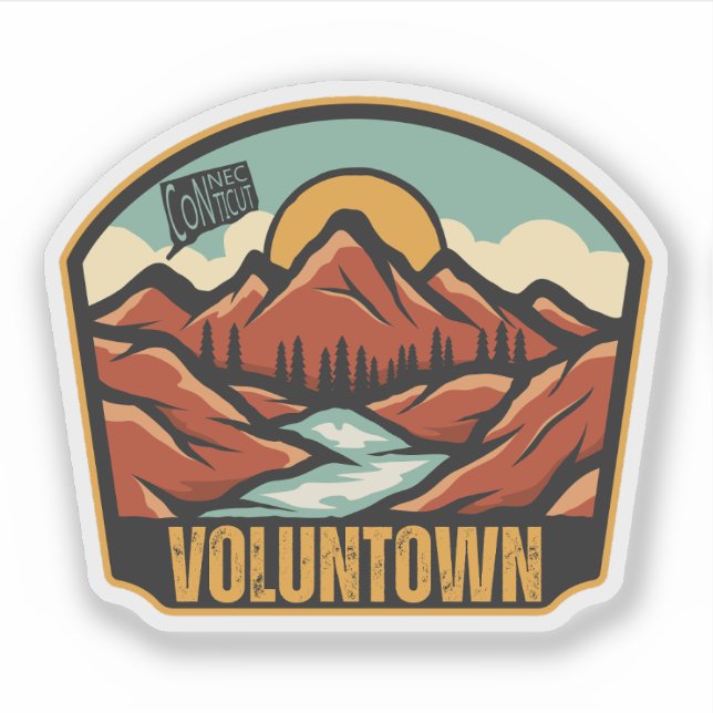 Voluntown, Connecticut Aufkleber (Vorderseite)