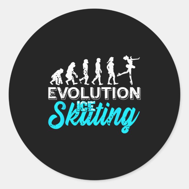 Vom Affen zum Blades der Glide-Progression Runder Aufkleber (Vorderseite)