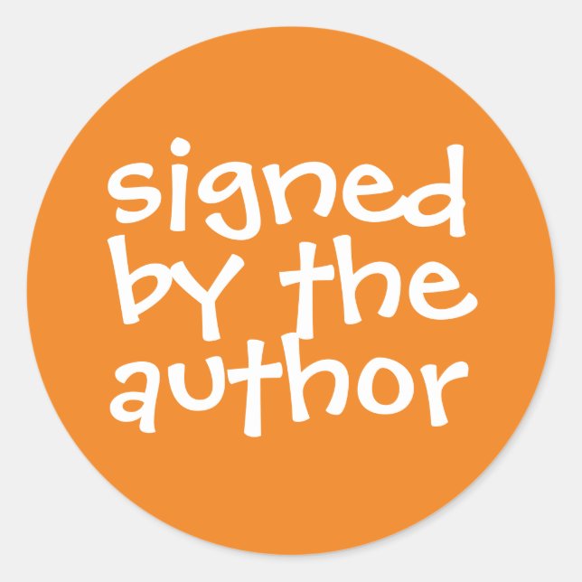 Vom Autor unterschriebenes Buch Runder Aufkleber (Vorderseite)
